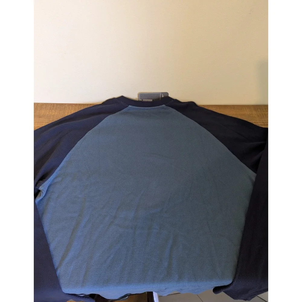 NWT Vtg Y2K Nike Athletics Mens Long Sleeve‎ Raglan Shirt XXL Blue Lion Graphic